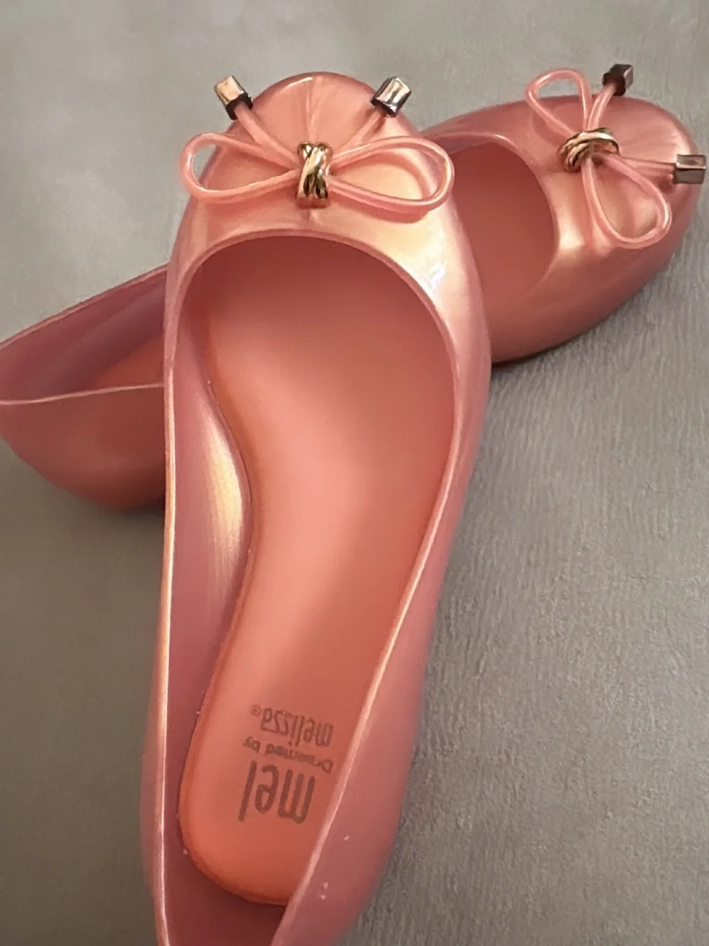 Mini Melissa Pink Sweet Love Ballerina Flats